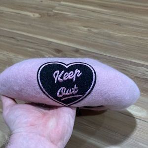 Soft E Girl Barrette “Keep Out” Hat
